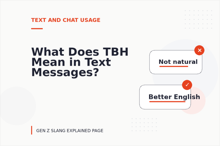 What Does TBH Mean in Text Messages?